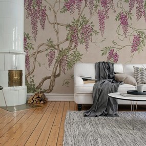 Fototapet, Wisteria Tree, Dusty Pink, Rebel Walls