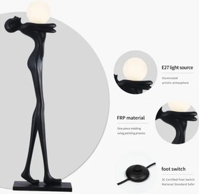 Immax 08811XL - Lampă de podea SILUETTE 1xE27/25W/230V 175 cm Femeie