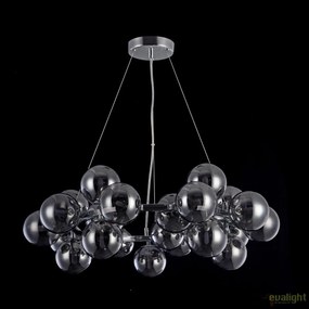 Lustra deosebita cu 25 de surse de lumina Dallas, crom/ fumuriu MYMOD548PL-25CH