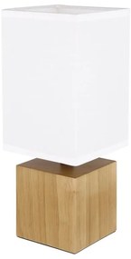Veioza, lampa de masa design modern Valentino natur, alb