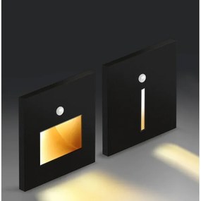 Emithor 70430 - LED lampă scară cu senzor LINE LED/1W/230V negru