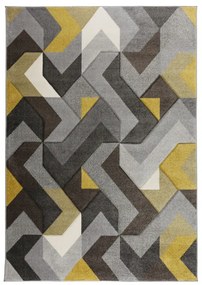 Covor Aurora Gri/Galben Ochre 120X170 cm, Flair Rugs