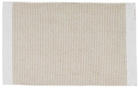 Covoraș de baie alb/bej din material textil 50x80 cm Grid – Mette Ditmer Denmark
