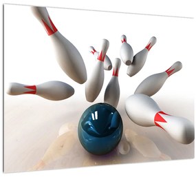 Tablou pe sticlă - Bowling (70x50 cm)