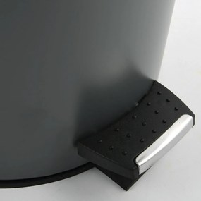 Coș de gunoi gri închis cu pedală din oțel 3 l Adonis – Spirella