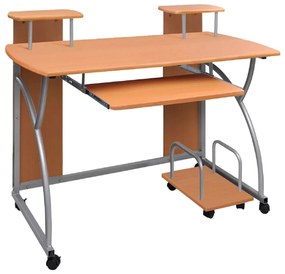 vidaXL Birou de computer, maro, 110x52x88,5 cm, lemn prelucrat