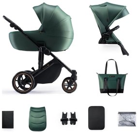 Cărucior de copii combinat 2 în 1 KINDERKRAFT PRIME 2 verde