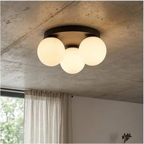 Brilagi - Plafonieră MILO 3xE27/60W/230V, diam. 35 cm, neagră