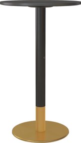 HOMCOM Masă de bar rotundă masă bistro masă de bucătărie stil contemporan cadru din oțel dim. 60L x 60l x 102H cm negru | Aosom Romania