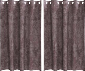 vidaXL Cortine din catifea cu perdele 2 pcs Maro 175 x 140 cm Catifea