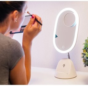 Immax 08970L - Oglindă LED reglabilă cu încărcare wireless LED/18W/230V