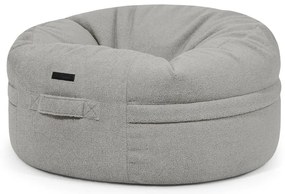 Fotoliu bean bag gri deschis cu tapițerie din țesătură bouclé Roll 105 – SLOWDOWN