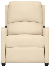 339029 vidaXL Fotoliu rabatabil, crem, material textil