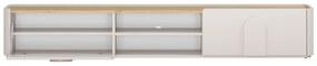Comodă TV Amilio 220 cm - cashmere / stejar uleiat / mânere cashmere