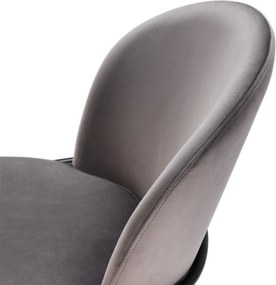 Set de 2 scaune design modern Willis, catifea Savona gri 113773 HZ