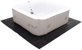 Cada cu hidromasaj gonflabil, gri maroniu Taupe/alb, 4-6 pers., 910 l, KAMINO NEW TYP 4