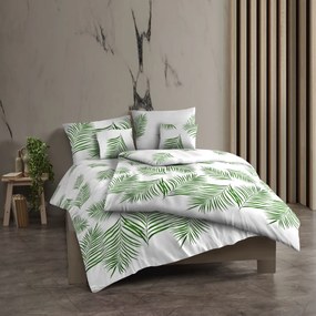 Lenjerie de pat din bumbac Kvalitex Tropical alb,240 x 220 cm, 2x 70 x 90 cm, 240 x 220 cm, 2 buc. 70 x 90 cm