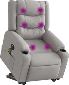 vidaXL Scaun electric pentru masaj picioare în picioare stofa gri nor
