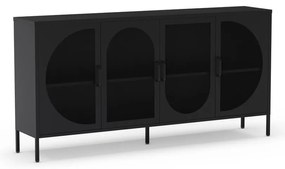 Comodă neagră 160x90 cm Tayra – Marckeric