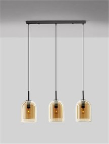 Lustra cu 3 pendule modern Velor champagne