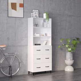 3115160 vidaXL Dulap înalt, alb extralucios, lemn prelucrat