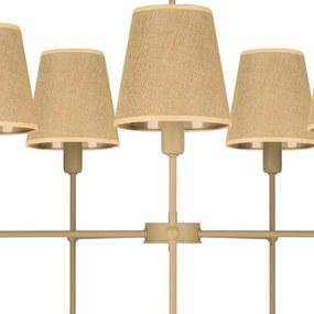 Lustră cu tijă MADELA 5xE14/40W/230V iută/bej