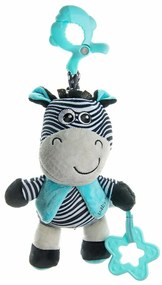 Baby Mix Jucărie educativă de pluș cu clip Zebra,17 cm