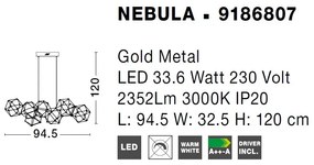 Lustra LED deosebita design modern NEBULA, 94,5cm