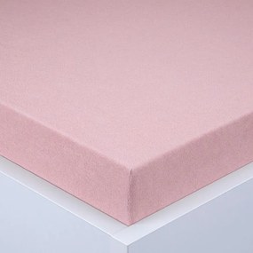 decoDoma Cearşaf cu elastic frotir EXCLUSIVE roz prăfuit 90 x 200 cm