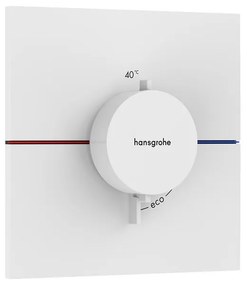 Baterie dus termostatata incastrata alb mat Hansgrohe ShowerSelect Comfort E