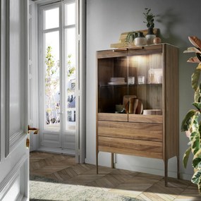 Vitrina cu doua sertare, design elegant Glayds AC-CP1806-F