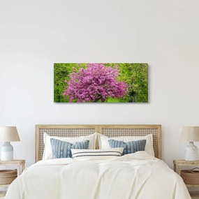 Tablou cu pom înflorit pe luncă (120x50 cm)