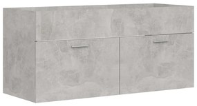 804678 vidaXL Dulap de chiuvetă, gri beton, 100x38,5x46 cm, PAL