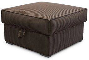 Taburet maro inchis SMART COSARO cu spatiu de depozitare 65x65 cm