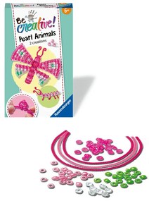 BE CREATIVE SET MINI DE CREATIE DIN PERLE FLUTURE SI LARVA - RAVENSBURGER (RVSAC18249)