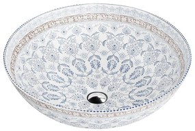 Lavoar pe blat Rune Gardar rotund 40 cm alb-albastru