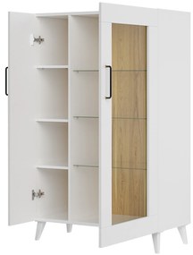 Vitrină Barilus 15 (nuc american byant + alb). 1068101