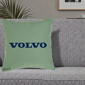 Perna Personalizata cu emblema Volvo, 40x40 cm, Verde, Husa Detasabila, Perna Inclusa, BEKZ®