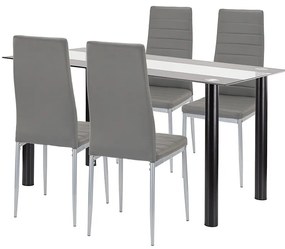 Denton 4+1 set de sufragerie gri-gri