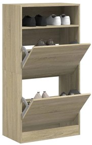 vidaXL Pantofar, stejar sonoma, 60x34x116 cm, lemn prelucrat