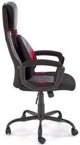 Scaun de birou Jensen negru/gri/rosu H125 cm JENSEN office chair, black / grey / red