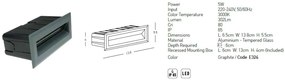 Spot LED incastrabil de exterior iluminat scari ambiental IP65 Sigrid A