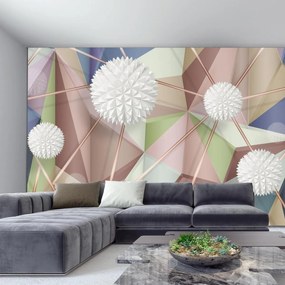 Fototapet - Abstracție 3D în culori pastelate (147x102 cm)