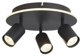 Plafoniera cu 3 spoturi metal negru San Diego