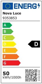 Plafoniera LED 3000K moderna 60cm RANDO THIN negru NVL-9353853