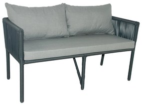 Set de dining pentru grădină gri din ratan artificial pentru șase persoane Vera 2 – Floriane Garden