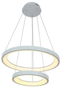 Brilagi - Pendul LED dimabil pe cablu FALCON SLIM LED/68W/230V Ø 50 cm alb + telecomandă