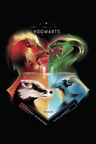 Poster de artă Harry Potter - Hogwarts Crest