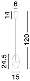 Pendul, Lustra LED design modern Egna 15cm