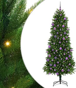 vidaXL Brad de Crăciun cu 300 LED cu suport Verde 240 cm PE